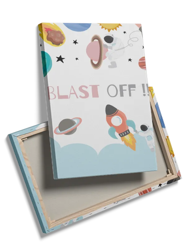 Playful Space Adventure Blast Off Plakat