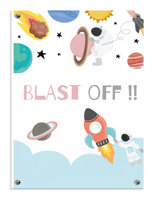 Playful Space Adventure Blast Off Plakat
