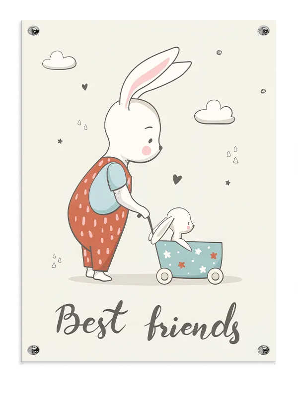 Gentle Bunny Best Friends Plakat