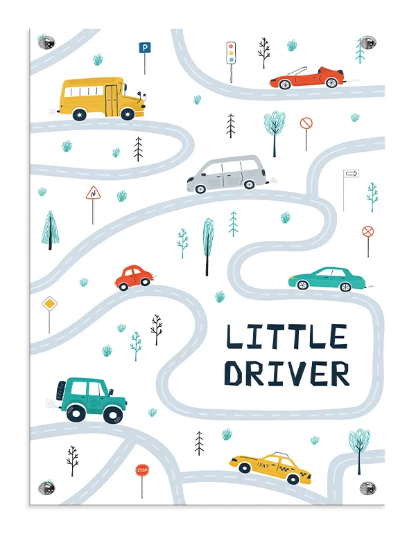 Playful Little Driver Cars Plakat