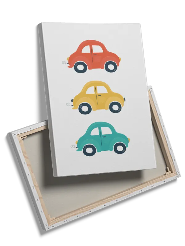Playful Trio Of Vintage Cars Plakat
