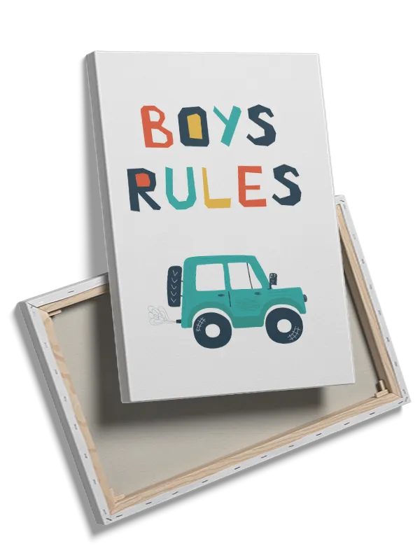 Playful Boys Adventure Car Plakat