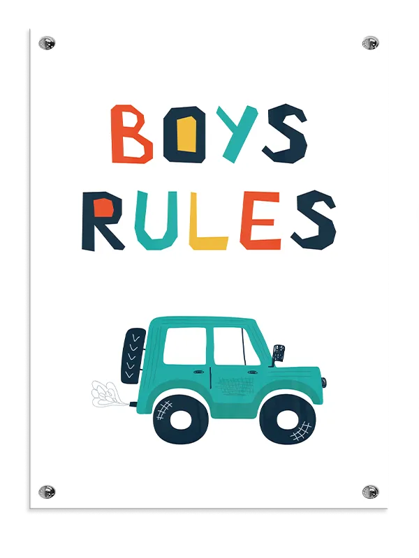 Playful Boys Adventure Car Plakat