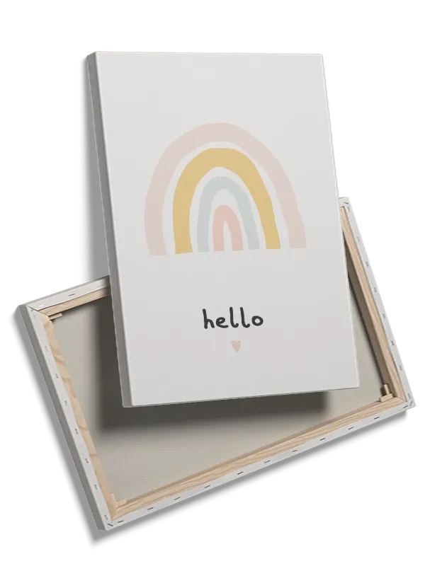 Gentle Rainbow Hello Plakat