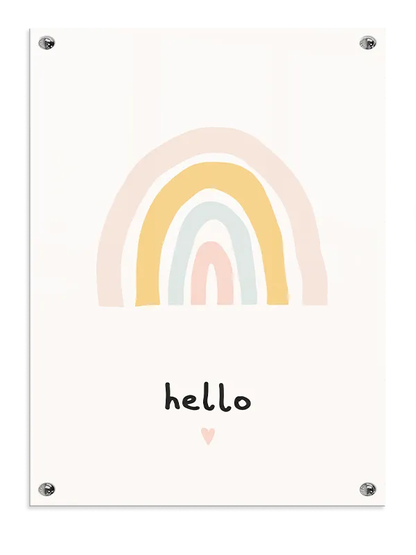 Gentle Rainbow Hello Plakat