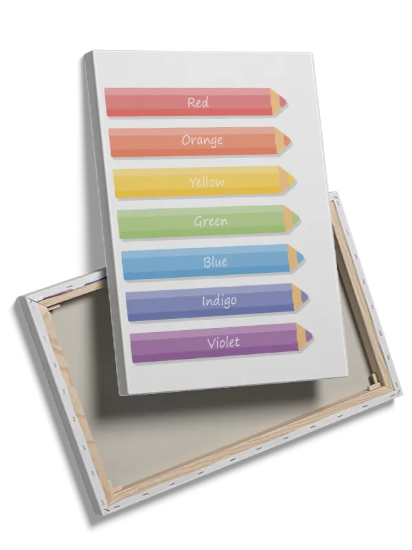 Playful Color Pencil Rainbow Plakat