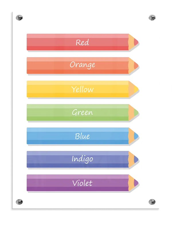 Playful Color Pencil Rainbow Plakat
