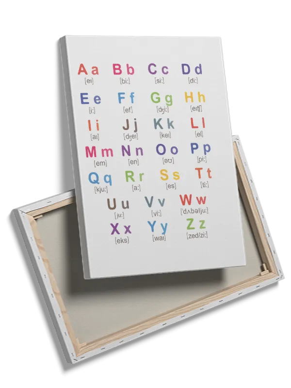 Colorful Alphabet Learning Chart Plakat