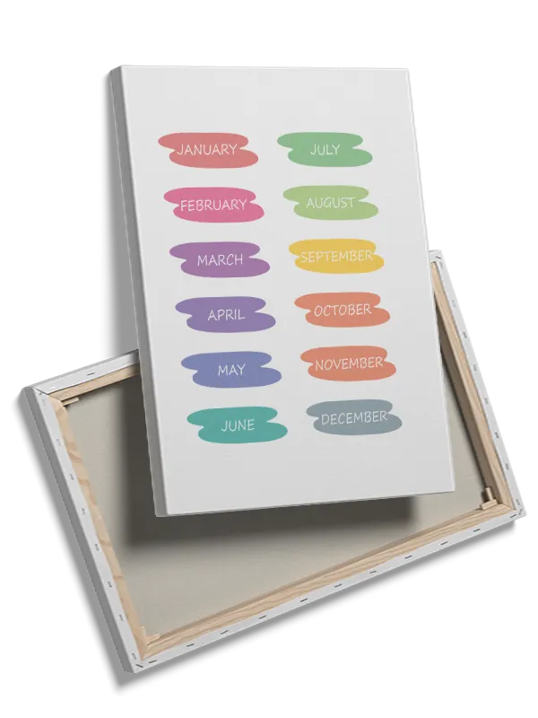 Playful Colorful Months Chart Plakat