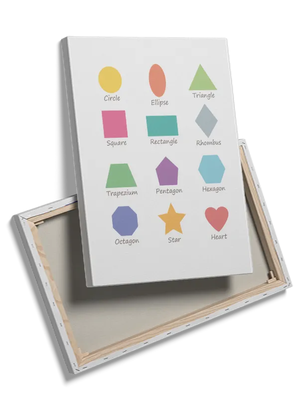 Playful Colorful Shape Chart Plakat