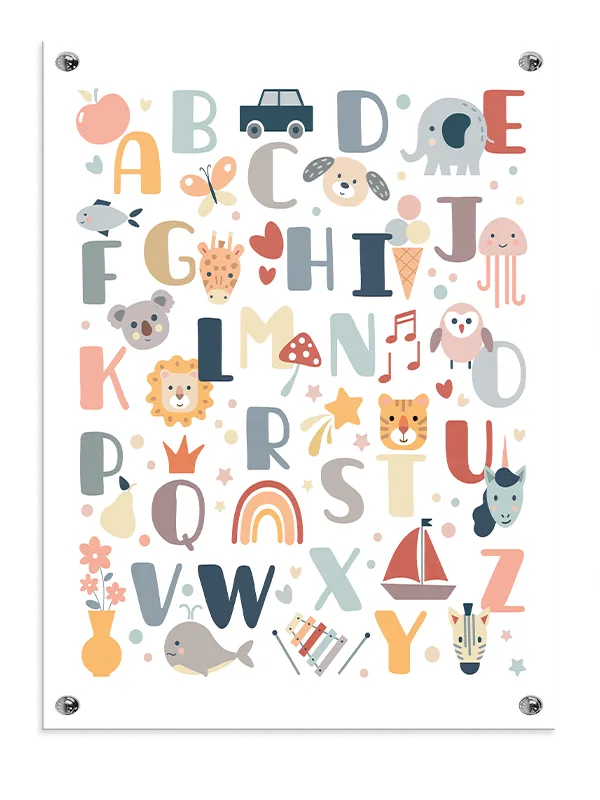 Playful Animal Alphabet Plakat