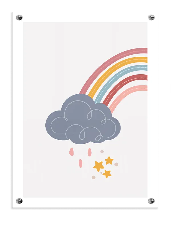 Gentle Rainbow And Cloud Plakat