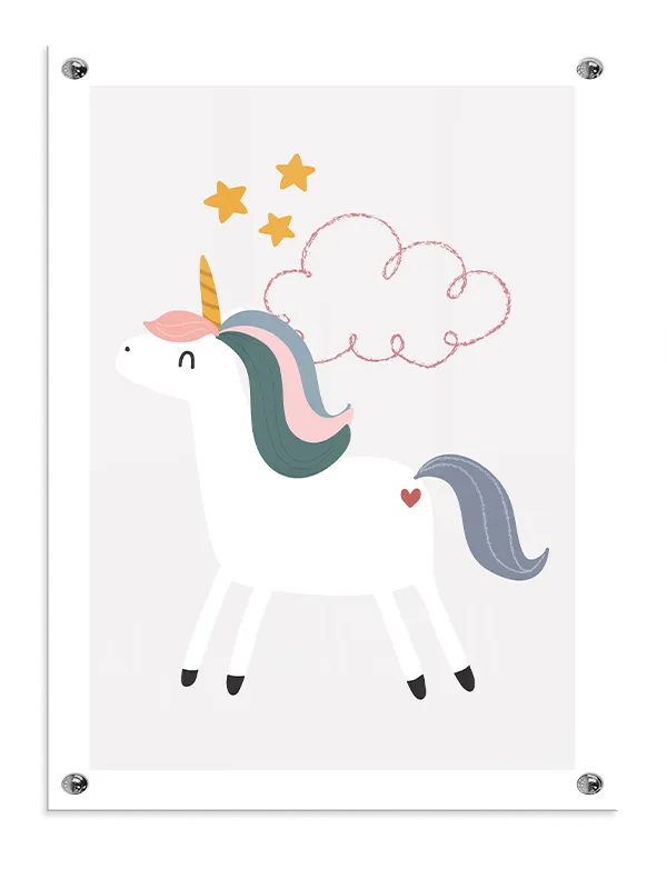 Playful Magical Unicorn Plakat