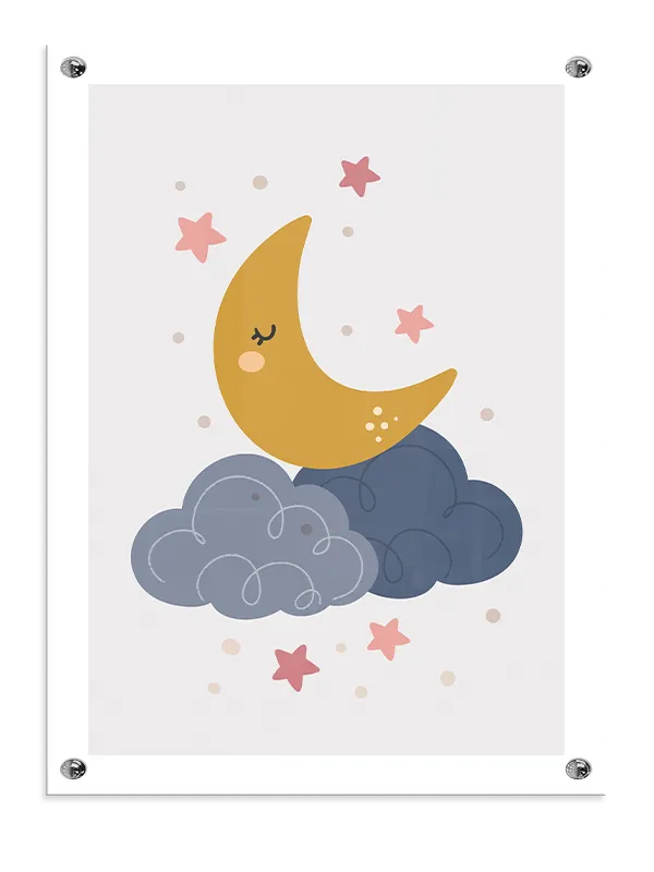 Dreamy Moon And Stars Plakat