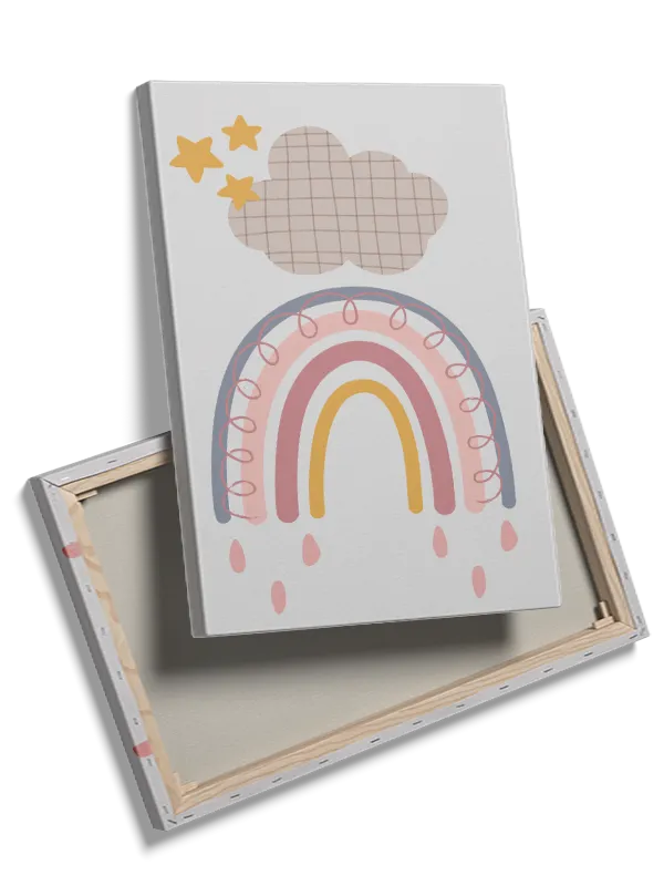 Gentle Rainbow Shapes Plakat