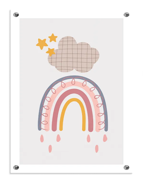 Gentle Rainbow Shapes Plakat