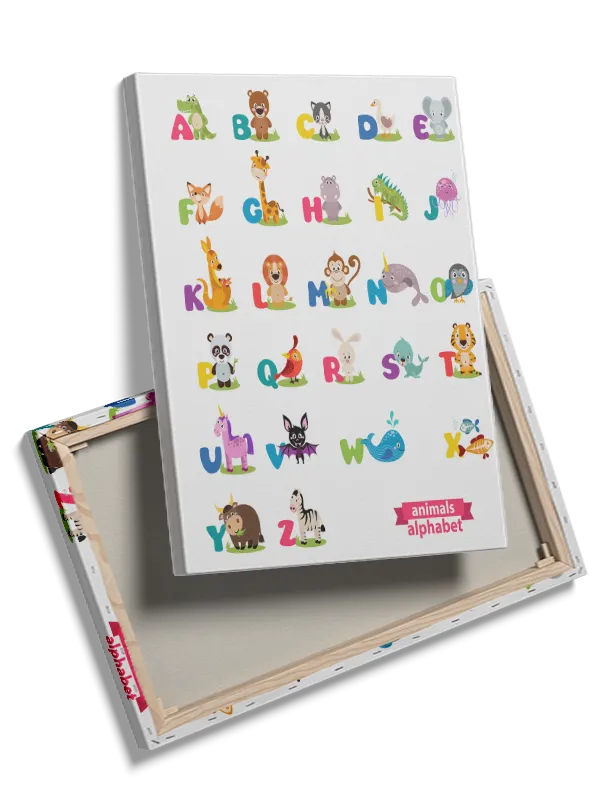 Playful Animal Alphabet Chart Plakat