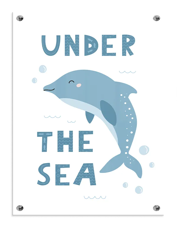 Gentle Dolphin Underwater Plakat