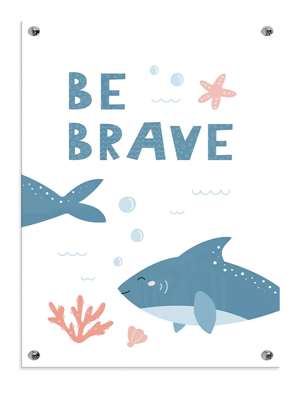 Be Brave Ocean Friends Plakat