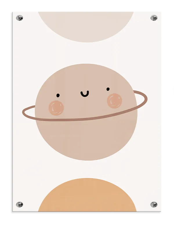 Cozy Smiling Planet Plakat