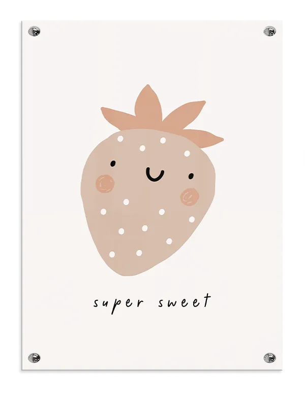 Gentle Smiling Strawberry Plakat