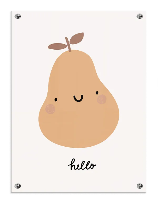 Happy Little Pear Character Plakat