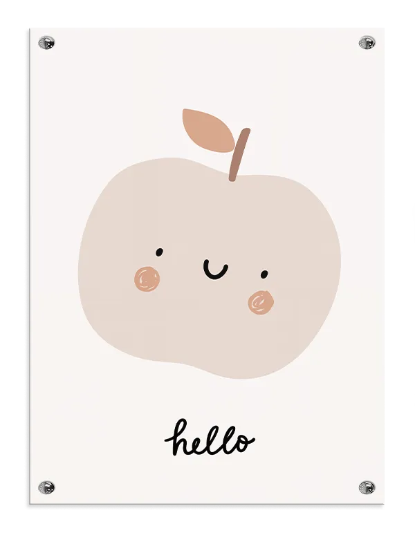 Gentle Smiling Apple Plakat