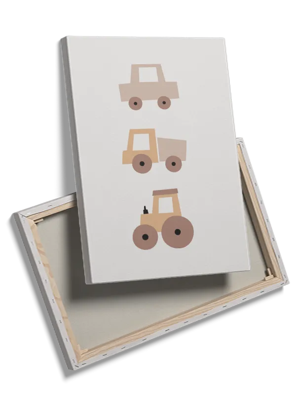 Cozy Minimalist Farm Vehicles Plakat