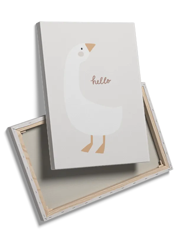 Gentle White Goose Greeting Plakat