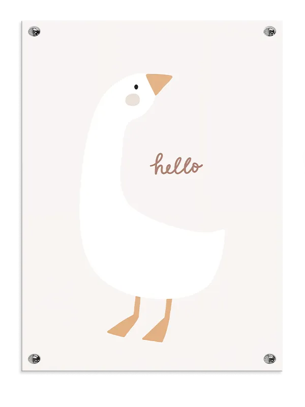 Gentle White Goose Greeting Plakat