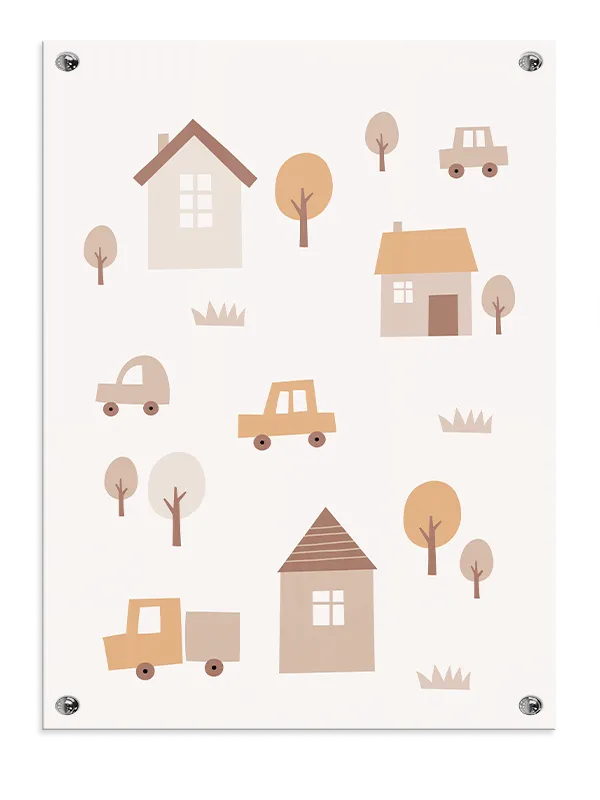 Gentle Cozy Cars And Homes Plakat