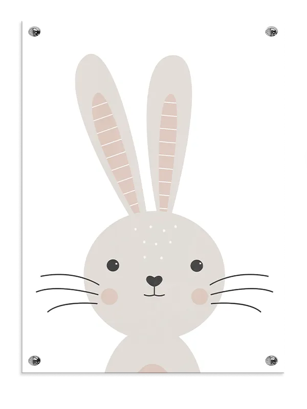 Gentle Bunny Nursery Charm Plakat