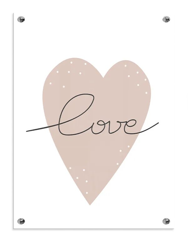 Gentle Love Heart Quote Kids Room Plakat