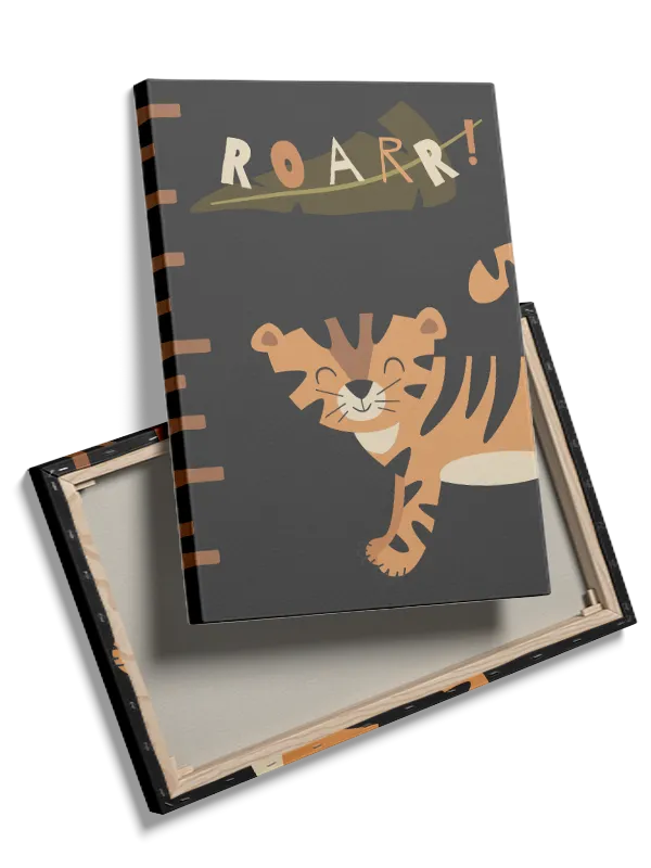 Playful Tiger Roar Growth Chart Plakat