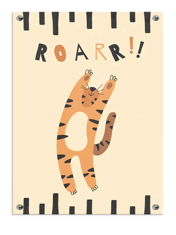 Playful Tiger Roar Plakat