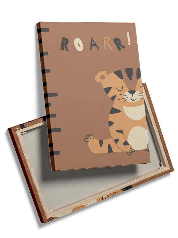 Playful Tiger Growth Chart Plakat