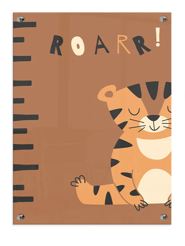 Playful Tiger Growth Chart Plakat
