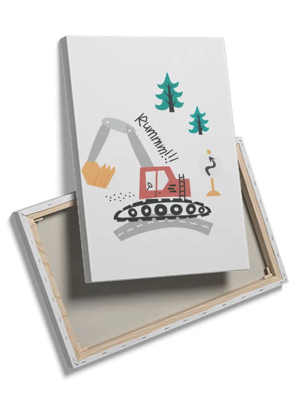Playful Excavator Adventure Plakat