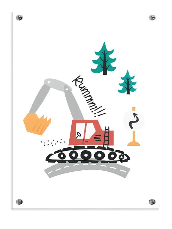 Playful Excavator Adventure Plakat