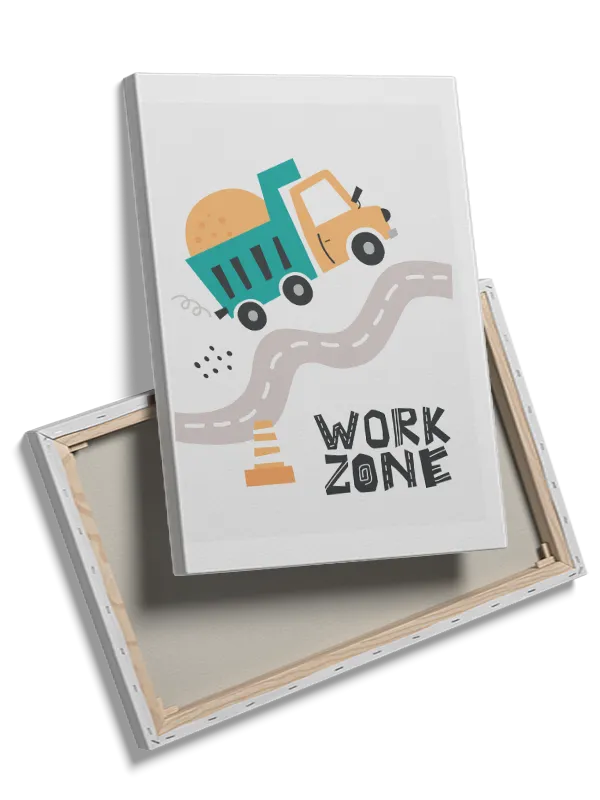 Playful Construction Dump Truck Plakat