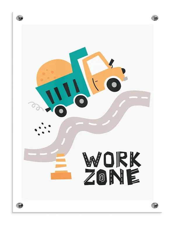Playful Construction Dump Truck Plakat