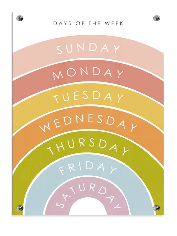 Gentle Rainbow Days Learning Plakat