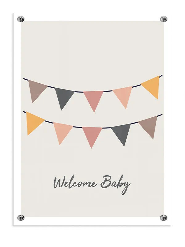 Gentle Welcome Baby Garland Plakat
