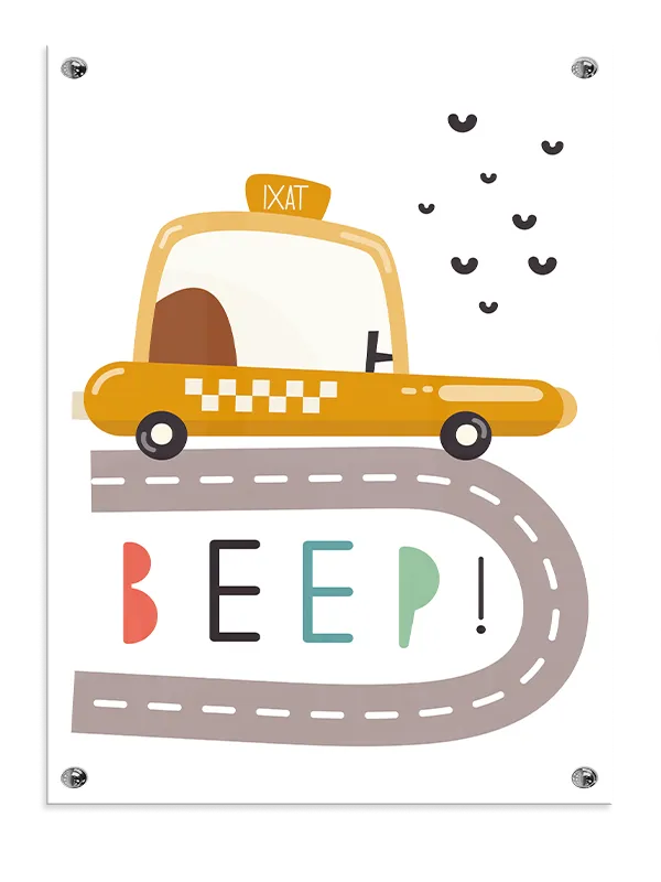 Playful Taxi Car Adventure Plakat