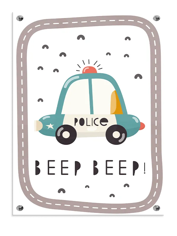 Playful Police Car Plakat