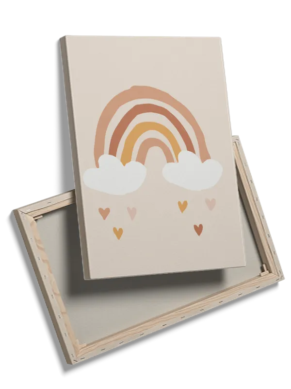 Gentle Rainbow With Hearts Plakat