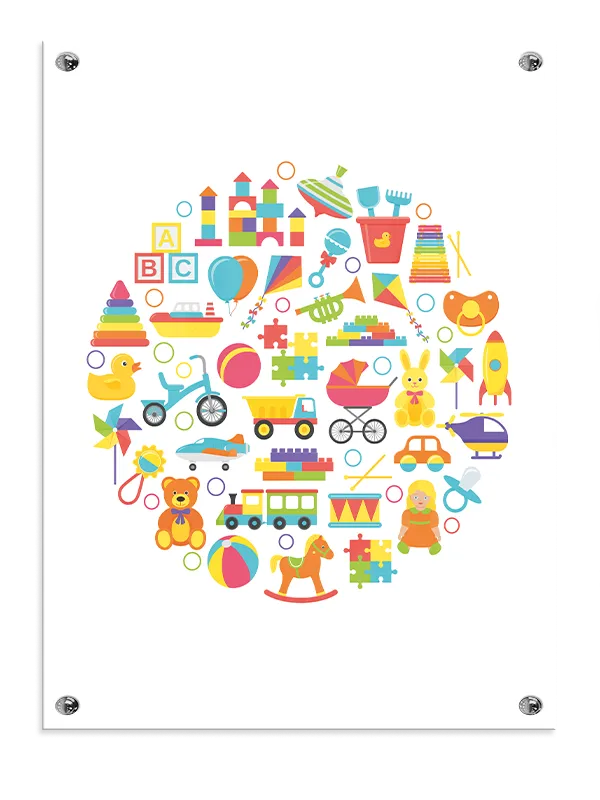 Colorful Cozy Baby Toys Plakat
