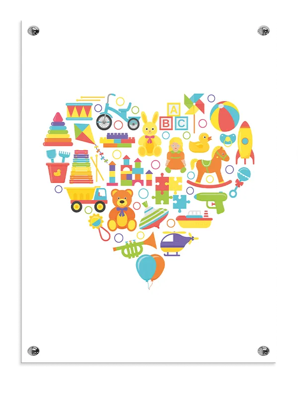 Playful Toy Heart Plakat