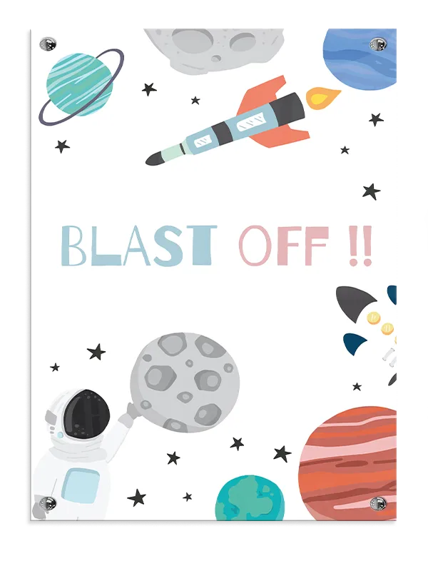 Playful Space Rocket Adventure Plakat