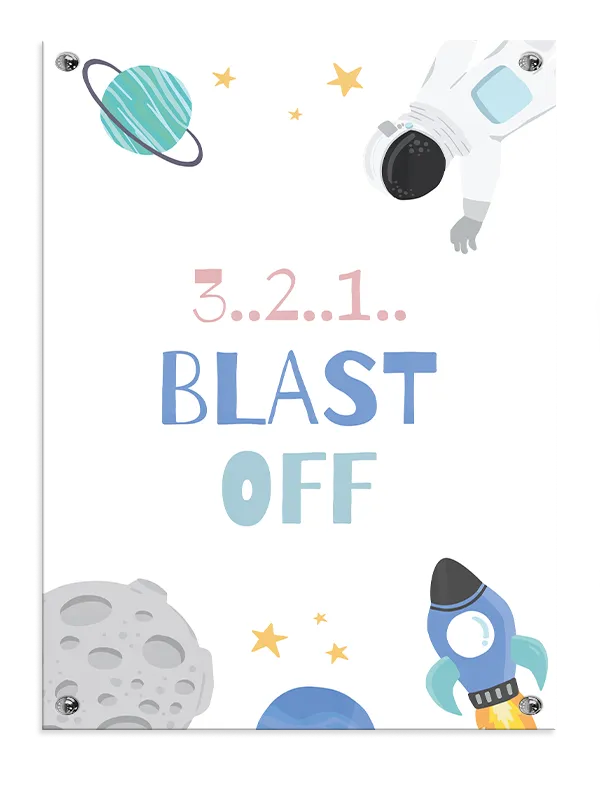 Playful Space Blast Off Plakat